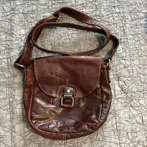 Jack George Brown Buffalo Leather Crossbody